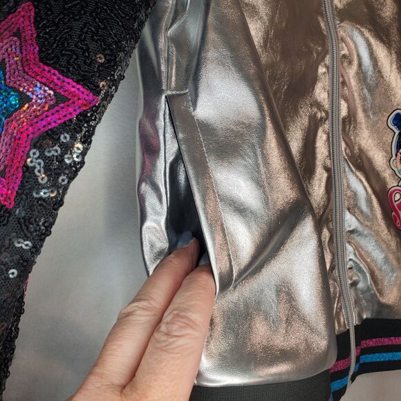 LOL Surprise Girls Silver Bomber Jacket Shine Like A Diamond M/M (7/8) - Picture 9 of 12